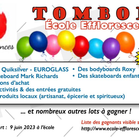 Tombola Efflorescences 2023