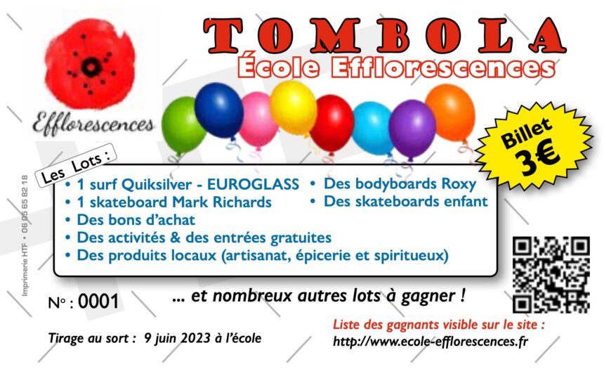 Tombola Efflorescences 2023