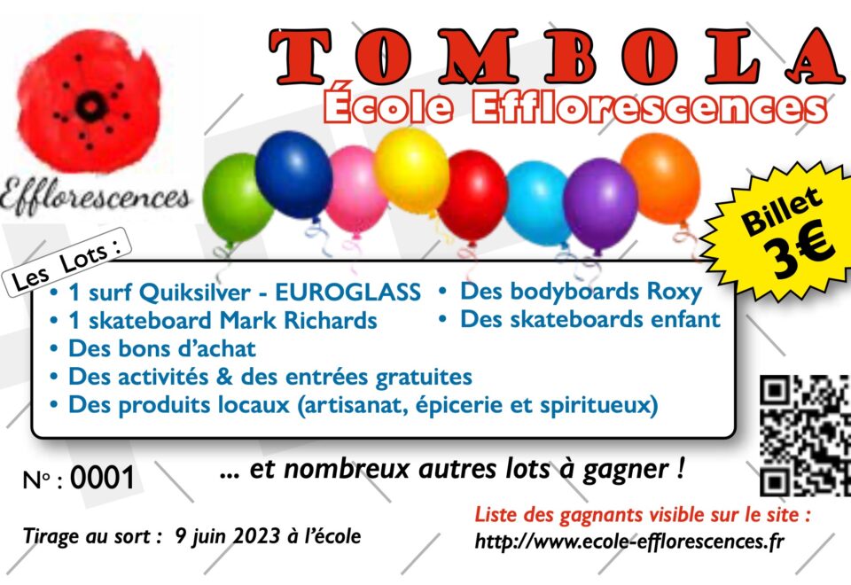 Tombola Efflorescences 2023